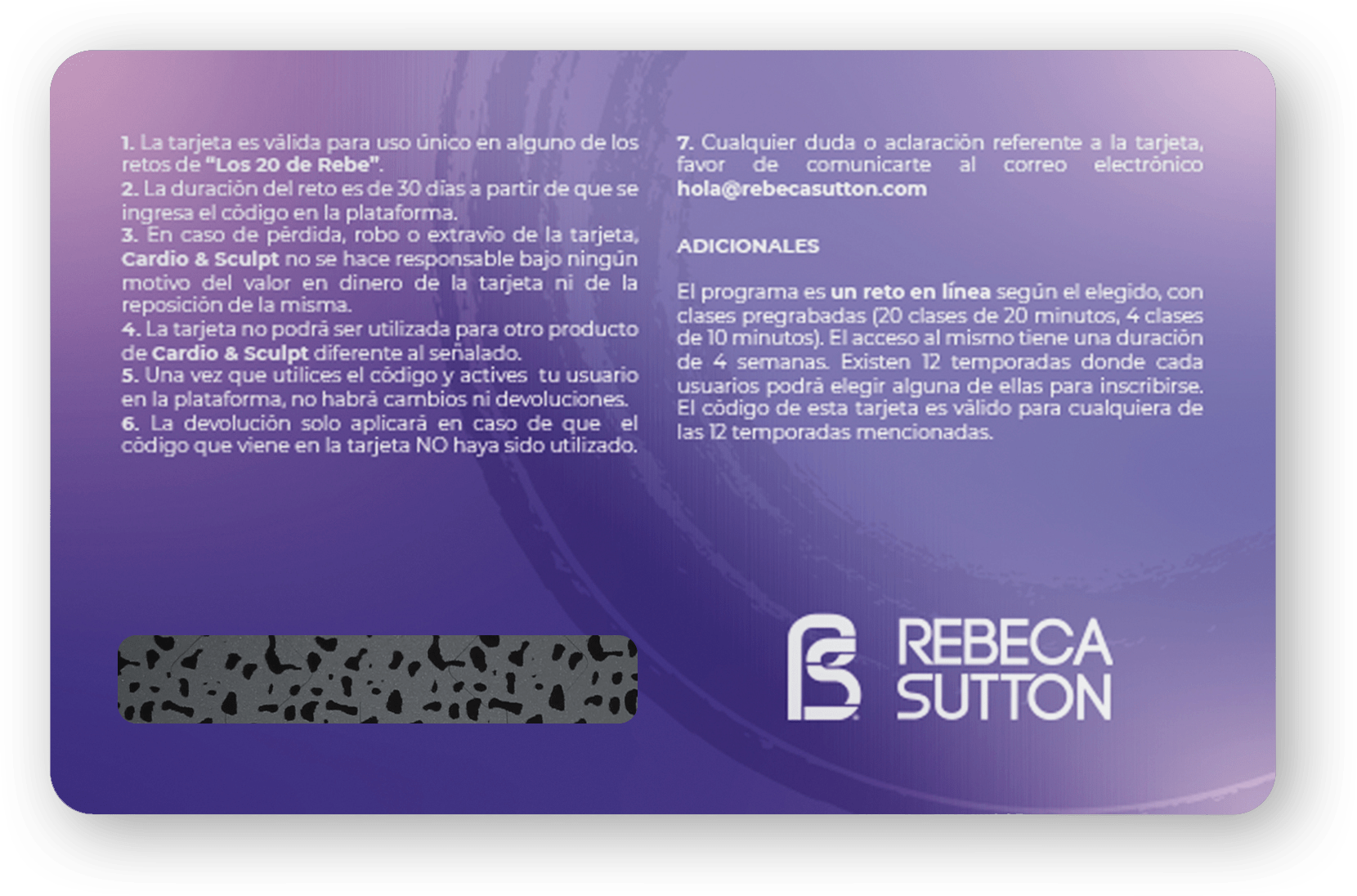 Tarjeta Rebecca Sutton Red Voucher